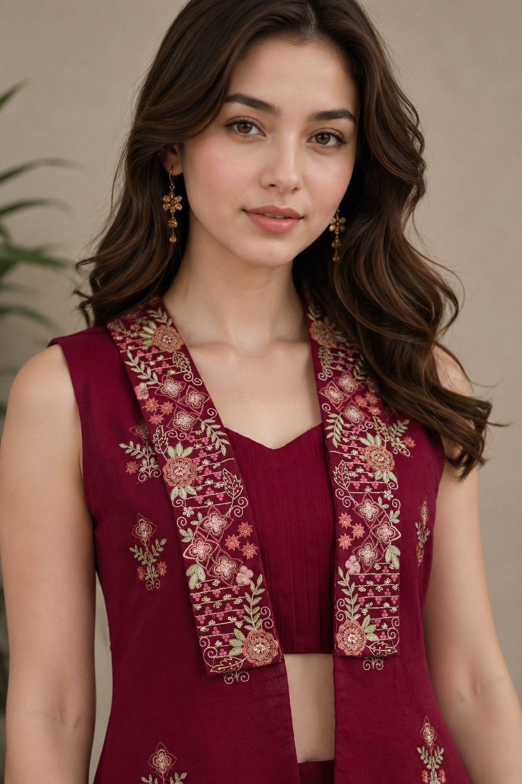 Deep Wine Oscar Carnival Co-Ord Set