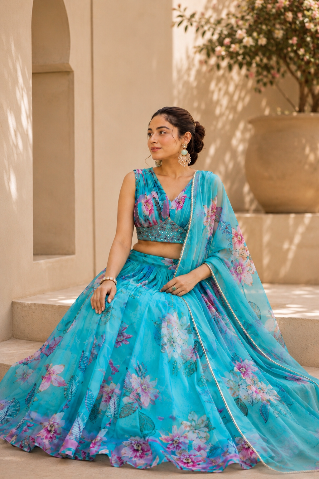 Ethnic Digital Printed Indo-Western Set