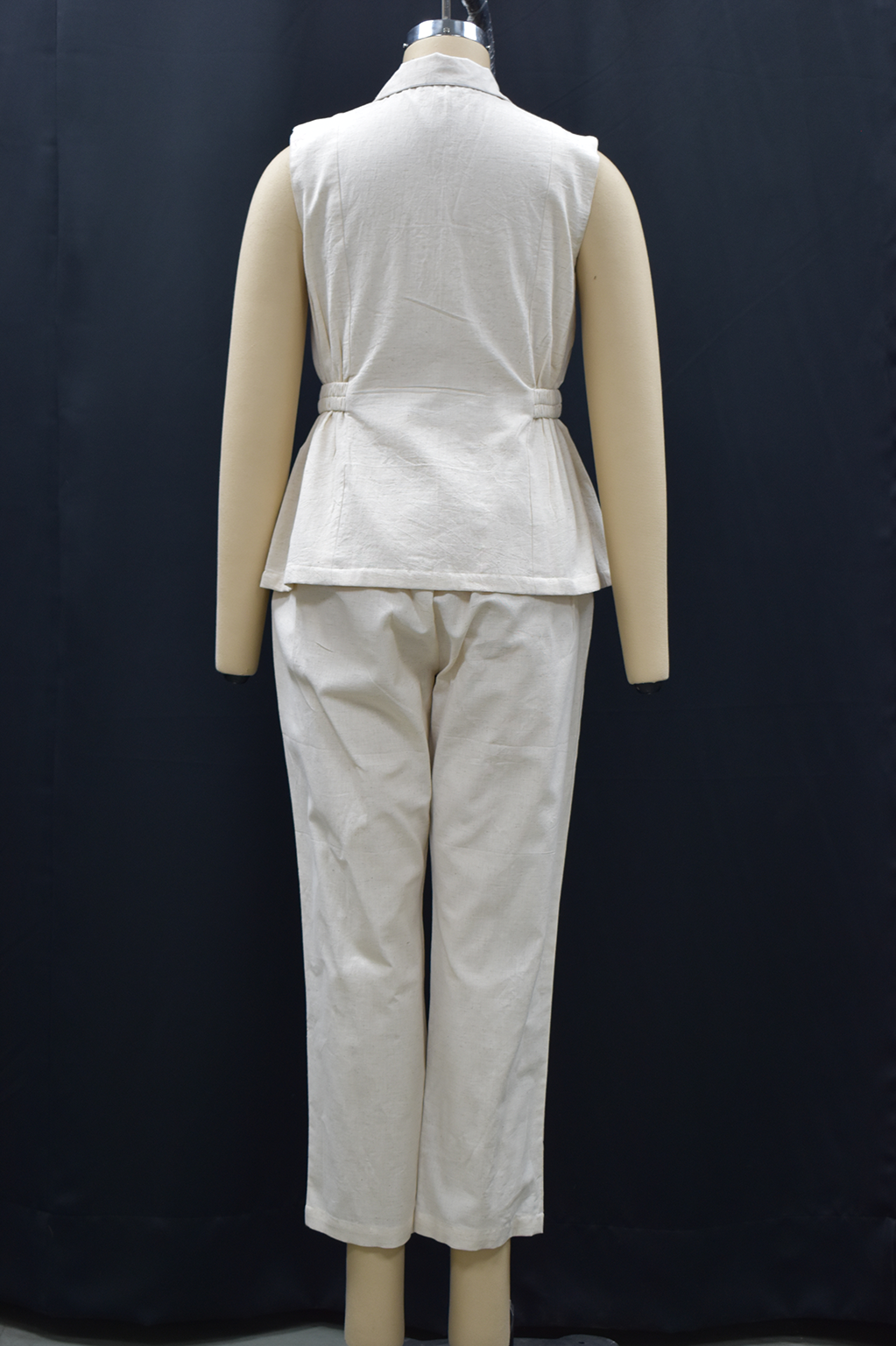 Ivory Blossom Embroidered Peplum Co-Ord Set