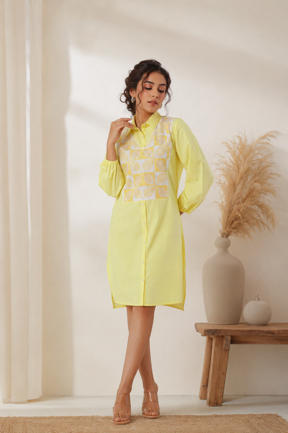 Lemon Zest Shirt Dress