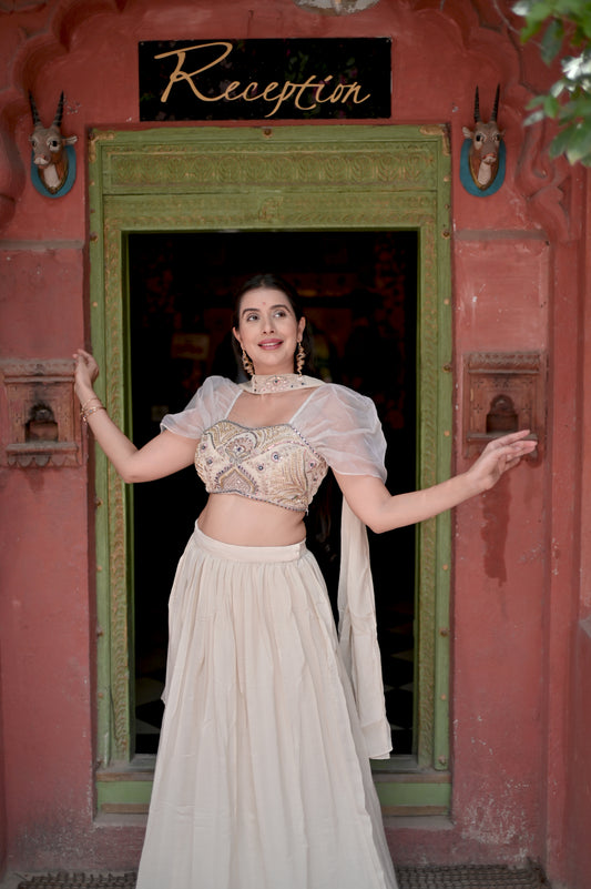 Champagne Grace Lehenga Set