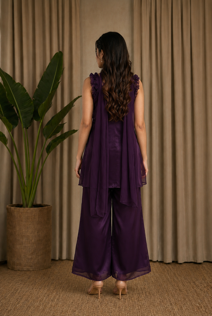 Embroidered Palazzo Set