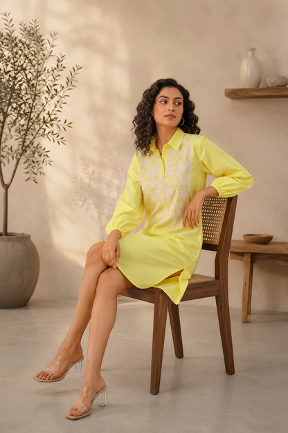 Lemon Zest Shirt Dress