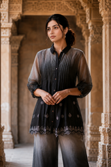 Fade Flow Ombre Chinon Pleated Co-Ord Set