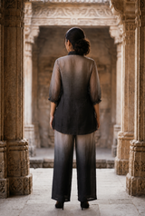 Fade Flow Ombre Chinon Pleated Co-Ord Set
