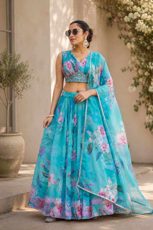 Ethnic Digital Printed Indo-Western Set