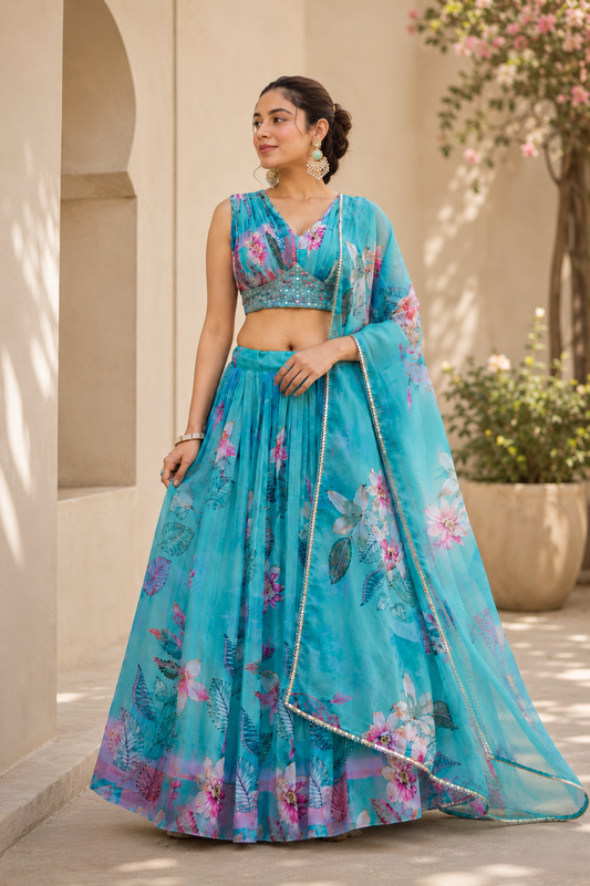 Ethnic Digital Printed Indo-Western Set
