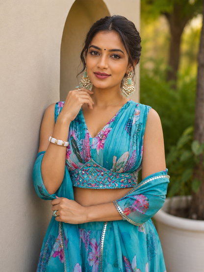 Ethnic Digital Printed Indo-Western Set