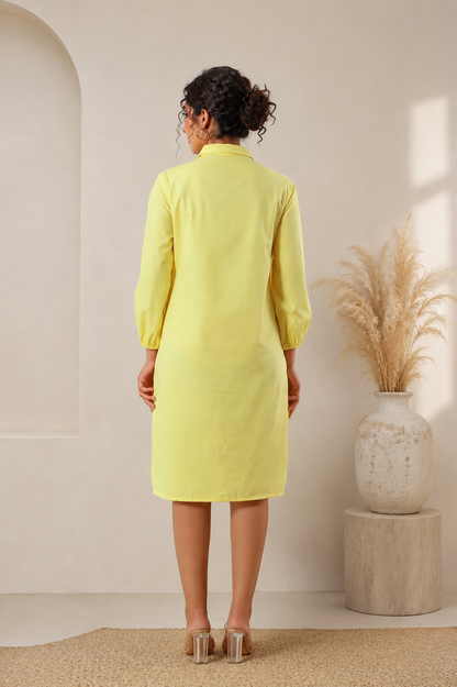 Lemon Zest Shirt Dress