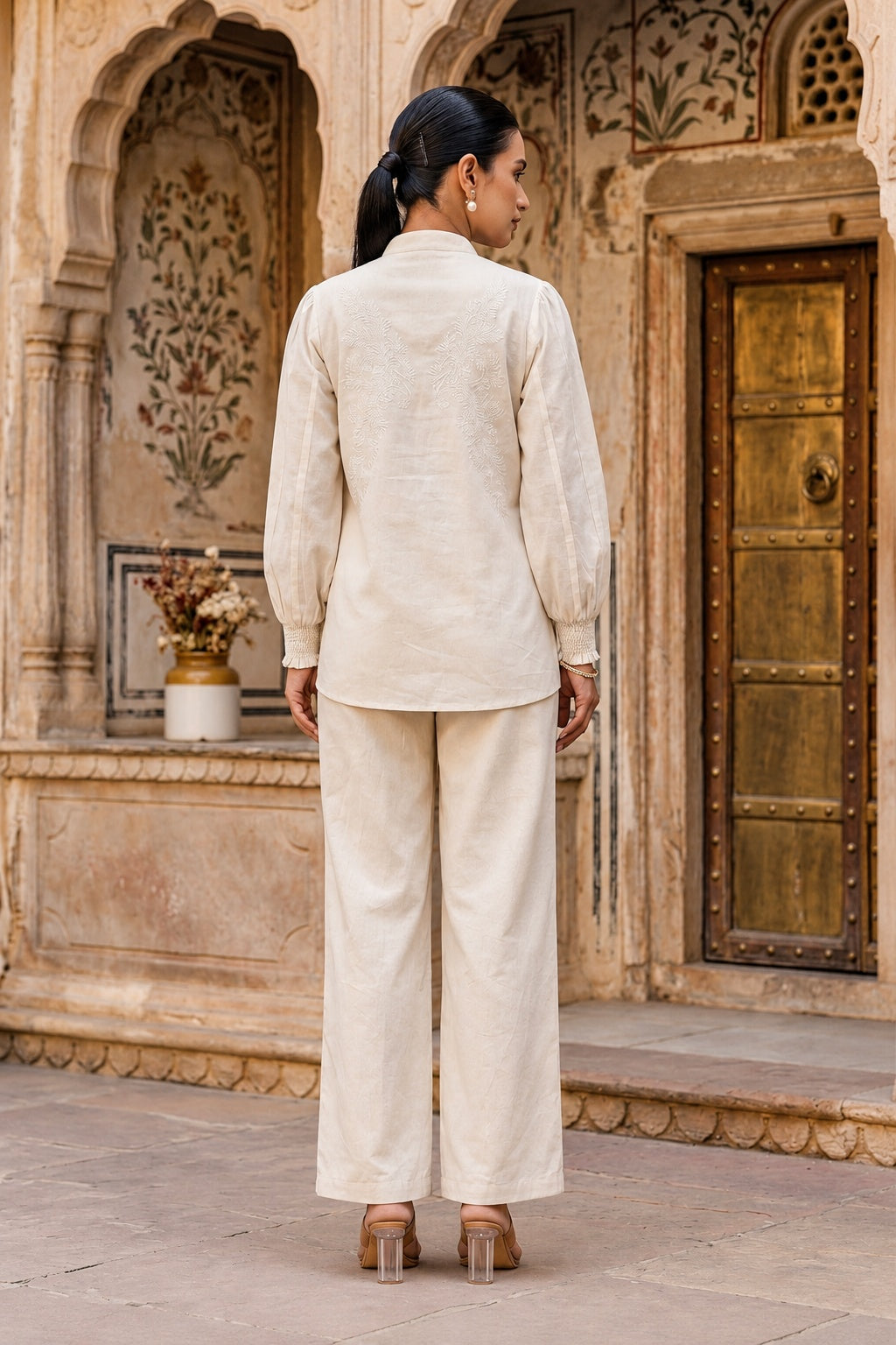 Ivory Whisper Embroidered Co-Ord Set