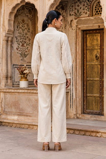 Ivory Whisper Embroidered Co-Ord Set