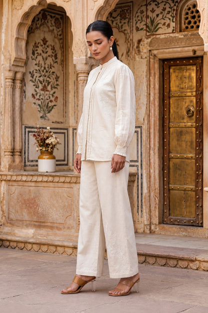 Ivory Whisper Embroidered Co-Ord Set