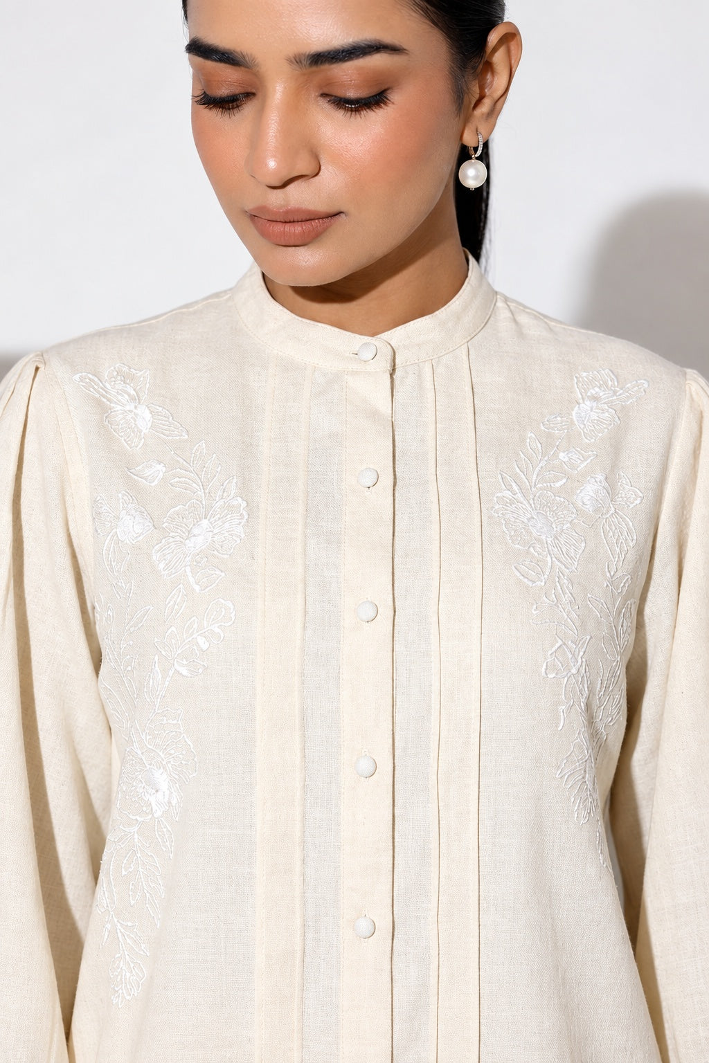 Ivory Whisper Embroidered Co-Ord Set