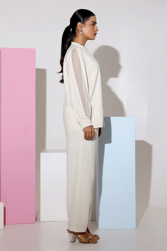 Ivory Whisper Embroidered Co-Ord Set