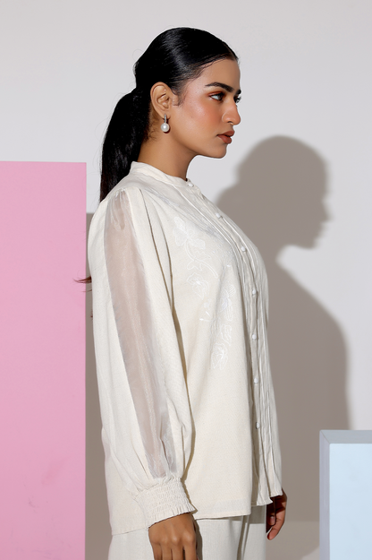 Ivory Whisper Embroidered Co-Ord Set