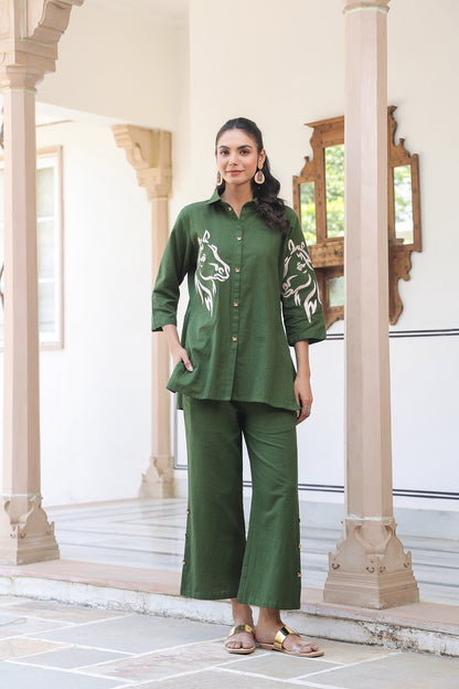 Mehndi Cotton Flex Co Ord set