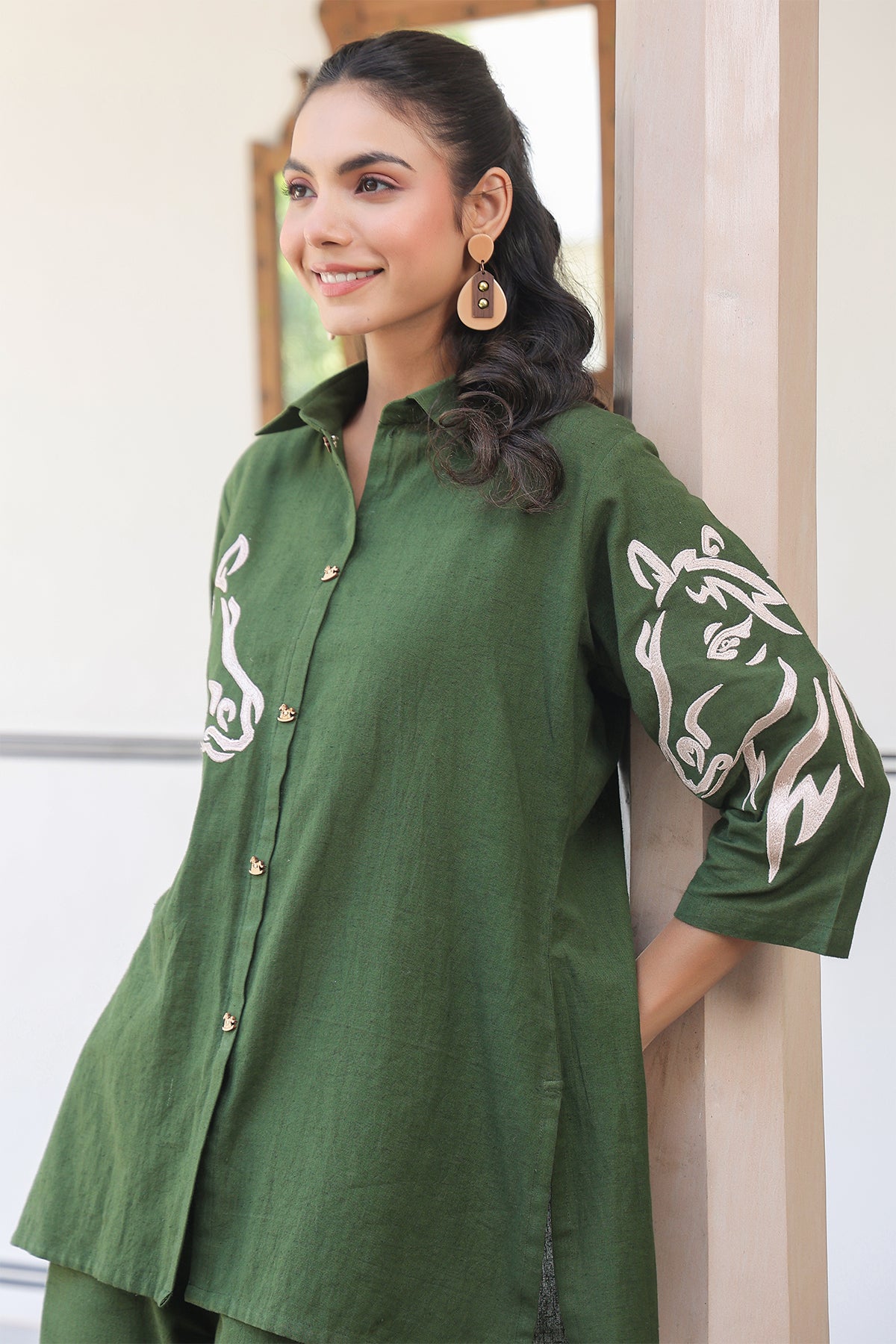 Mehndi Cotton Flex Co Ord set