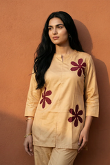 Kesari Phool Applique Co-Ord Set
