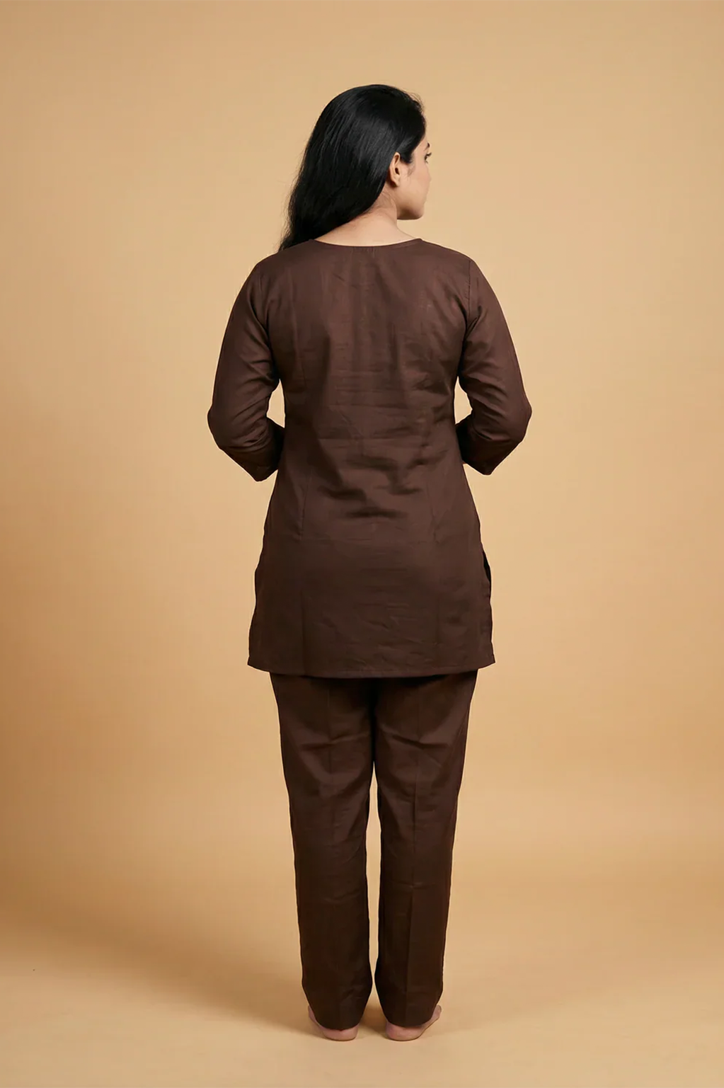Mocha Chevron Applique Co-Ord Set